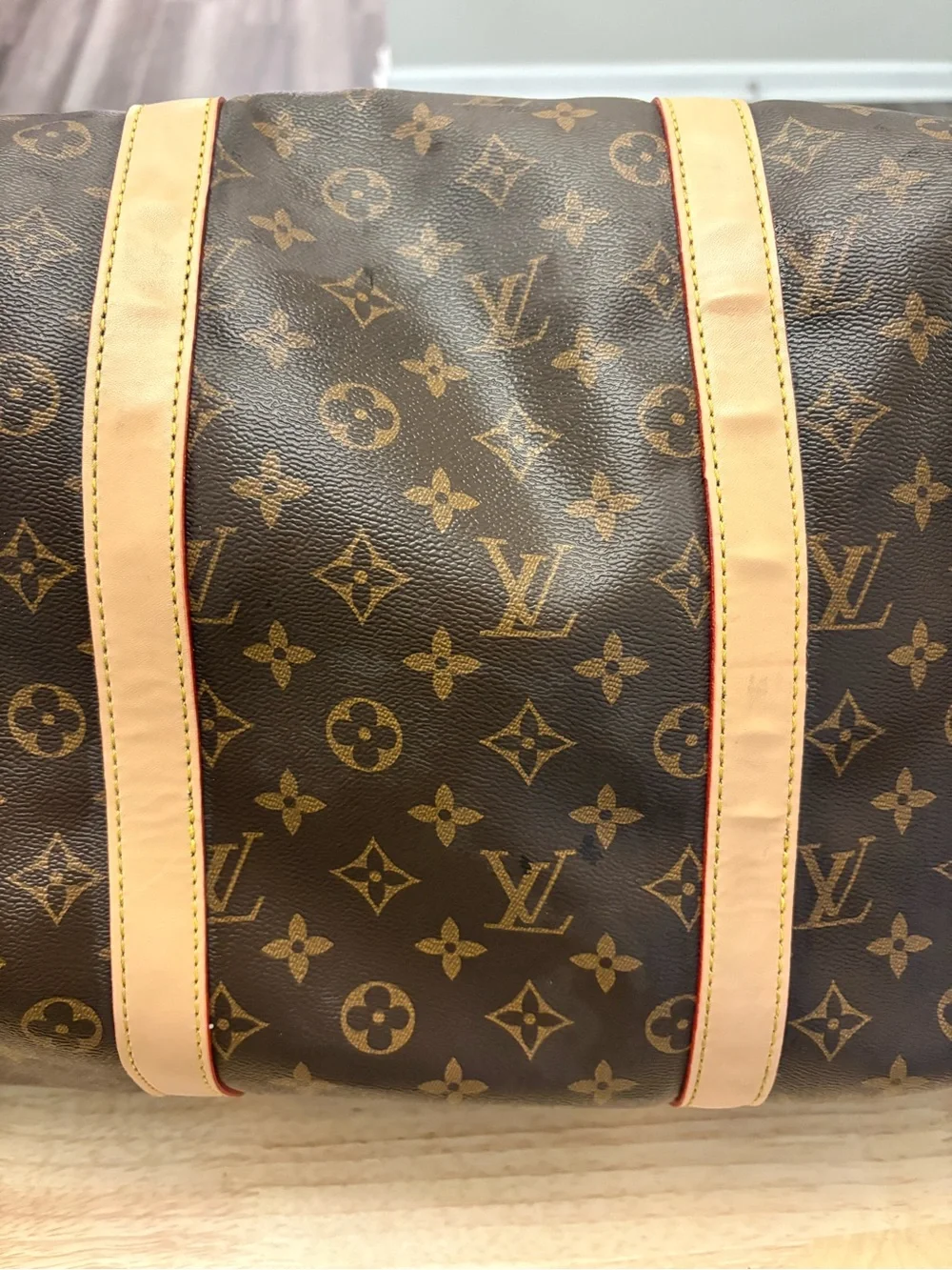 Monogram Canvas Travel Duffle Bag in Brown - Picture 7 of 10